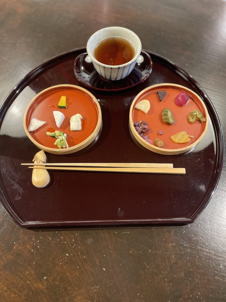 大こうの漬物の試食